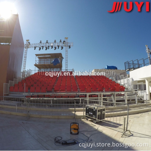 JY-720 Neptune outdoor bleacher bleachers steel stanchion plastic stadium tip-up seating chair